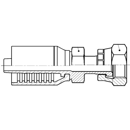 40 in BOX 0808 ORFS FEMALE SWIVEL