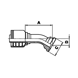 8 in BOX 1616 CODE 62 FLANGE 30° BEND