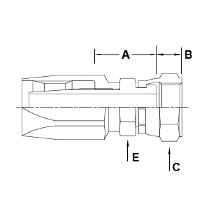 0404 JIC FEMALE SWIVEL FIELD ATTACHABLE