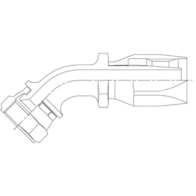 0606 JIC FEMALE SWIVEL 45° FIELD ATTACH